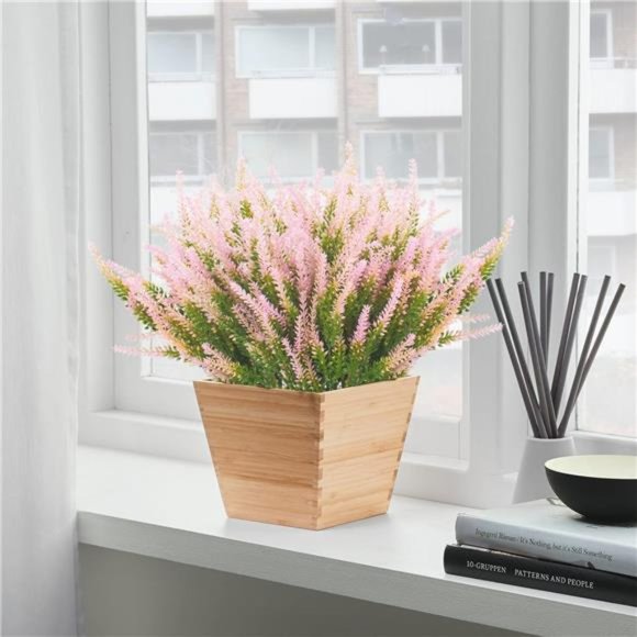 12 Bundles Outdoor Artificial Lavender Flowers (Pink) - Picture 5 of 7